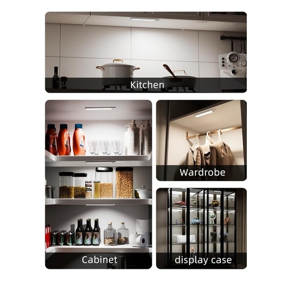 New EZVALO Under Cabinet Lights, LED Closet Lights Wireless USB Charging, Motion - Picture 11 of 12